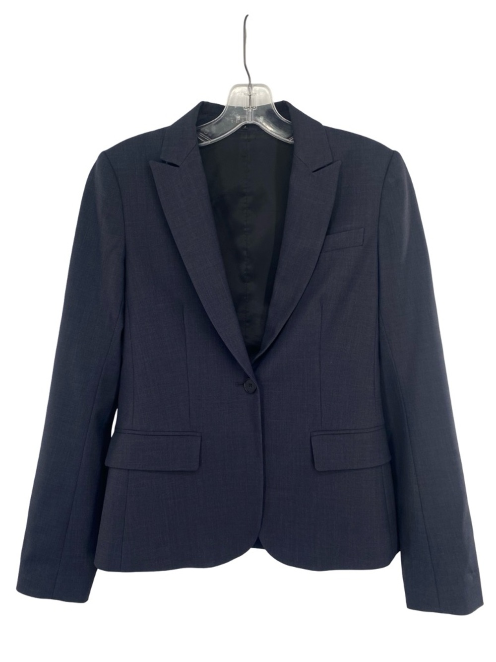 Theory Gabe B Wool Single Button Blazer Jacket Navy Blue